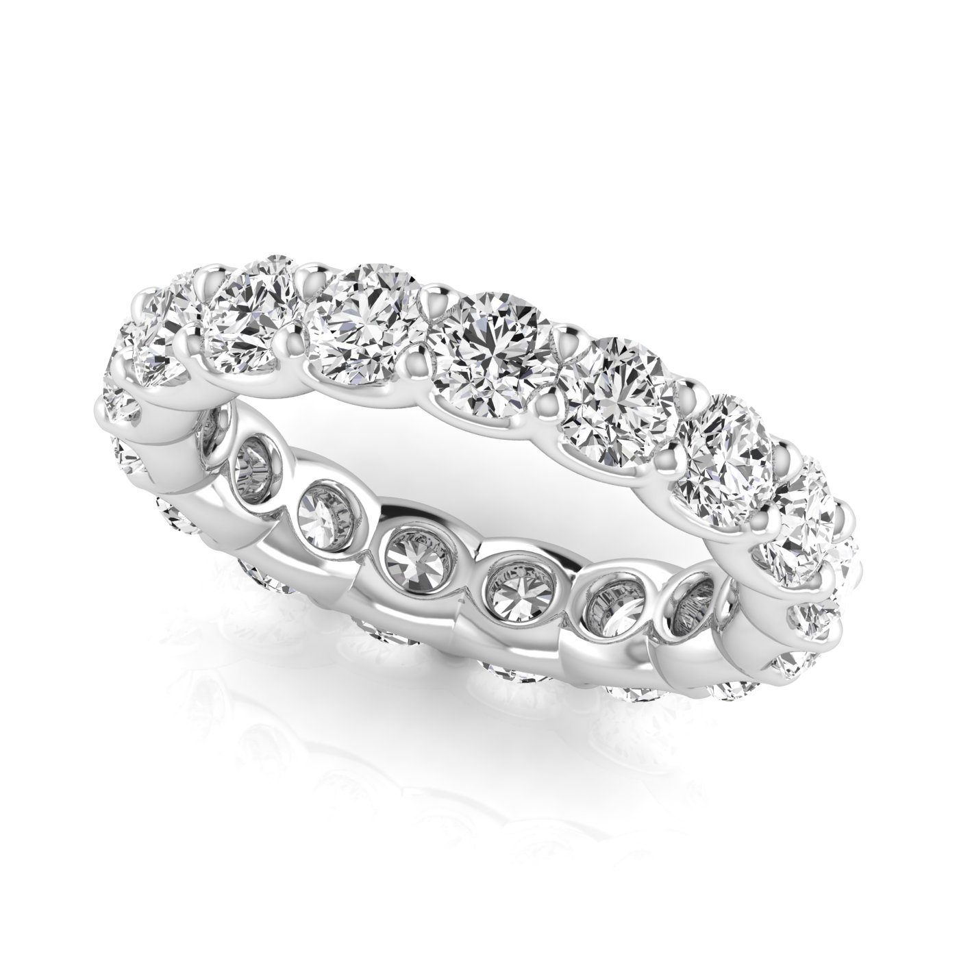  Ladies Round Full Eternity Diamond Eternity Band 1.9 Carat Total Weight  (Lab-Created) 1.90 C.T.W 14K yellow, white or rose gold - view 4