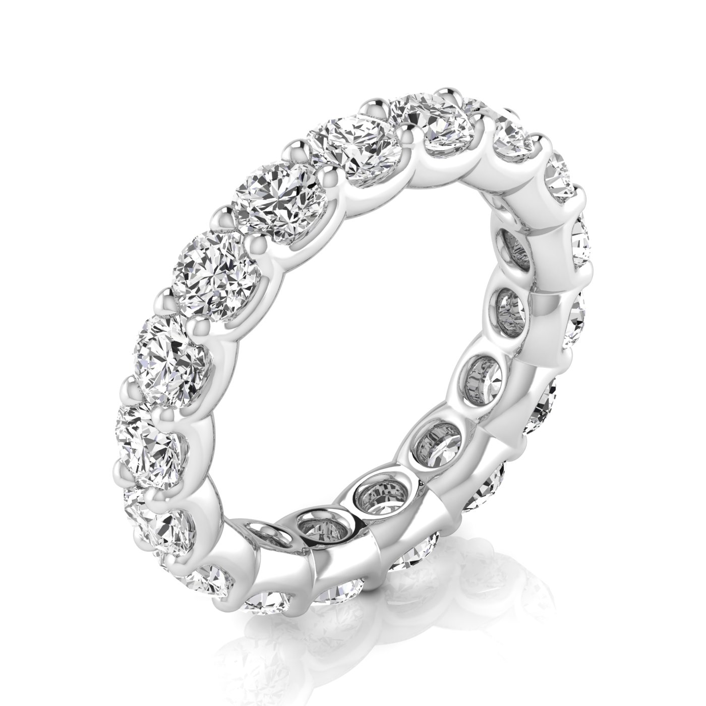  Ladies Round Full Eternity Diamond Eternity Band 1.9 Carat Total Weight  (Lab-Created) 1.90 C.T.W 14K yellow, white or rose gold - view 5