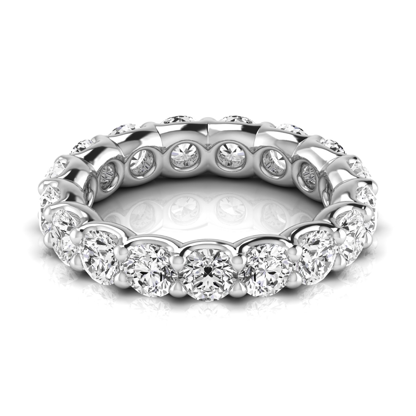  Ladies Round Full Eternity Diamond Eternity Band 1.9 Carat Total Weight  (Lab-Created) 1.90 C.T.W 14K yellow, white or rose gold - view 6