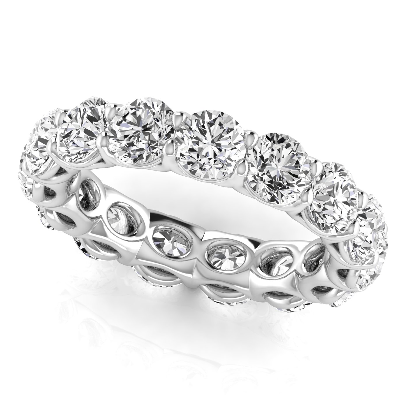  Ladies Round Full Eternity Diamond Eternity Band 1.9 Carat Total Weight  (Lab-Created) 1.90 C.T.W 14K yellow, white or rose gold - view 7