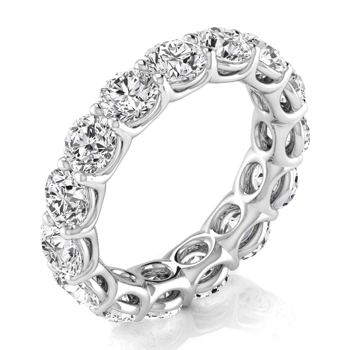  Ladies Round Full Eternity Diamond Eternity Band 1.9 Carat Total Weight  (Lab-Created) 1.90 C.T.W 14K yellow, white or rose gold - view 8