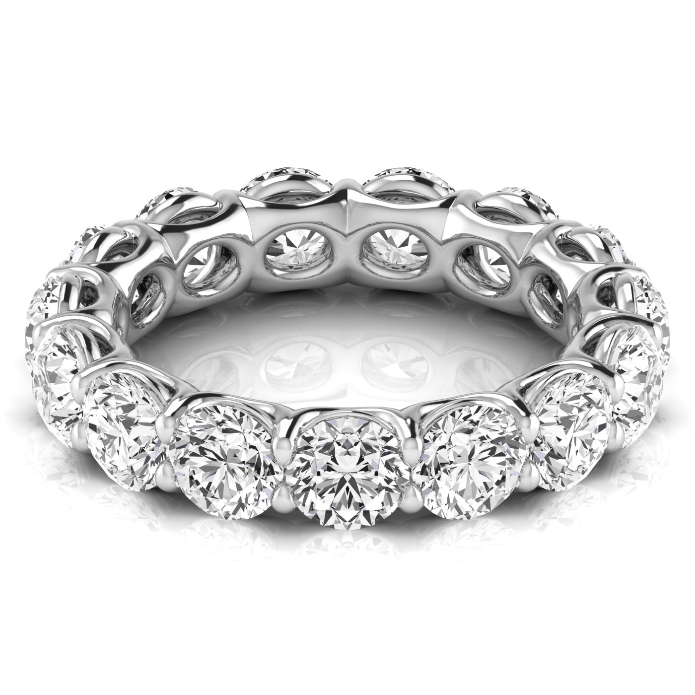  Ladies Round Full Eternity Diamond Eternity Band 1.9 Carat Total Weight  (Lab-Created) 1.90 C.T.W 14K yellow, white or rose gold - view 9