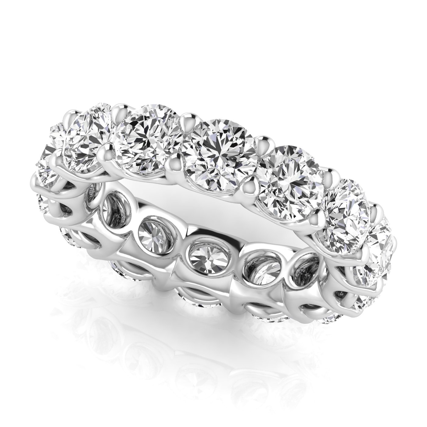  Ladies Round Full Eternity Diamond Eternity Band 1.9 Carat Total Weight  (Lab-Created) 1.90 C.T.W 14K yellow, white or rose gold - view 10