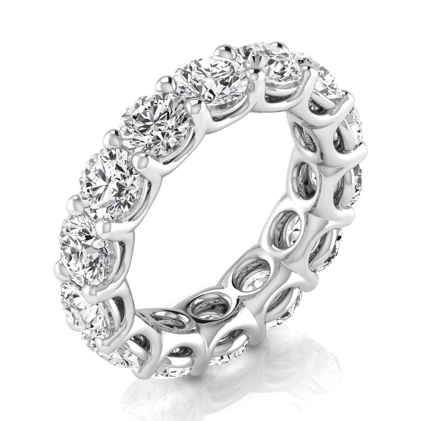  Ladies Round Full Eternity Diamond Eternity Band 1.9 Carat Total Weight  (Lab-Created) 1.90 C.T.W 14K yellow, white or rose gold - view 11