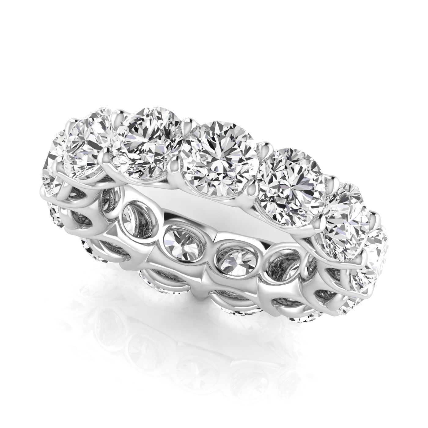 Ladies Round Full Eternity Diamond Eternity Band 1.9 Carat Total Weight  (Lab-Created) 1.90 C.T.W 14K yellow, white or rose gold - view 13