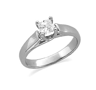 Princess Woven Solitaire Engagement Ring 1/5 Carat Total Weight