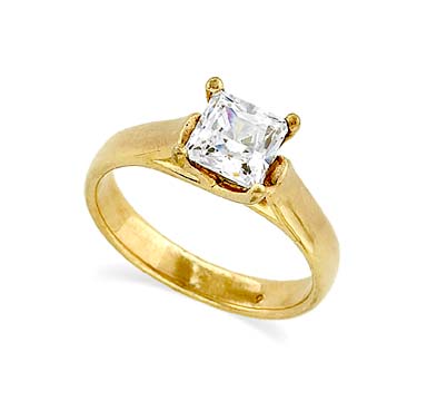 Princess Woven Solitaire Engagement Ring 1/5 Carat Total Weight
