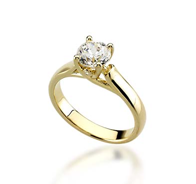 Diamond Round Woven Engagement Ring 1/4 Carat Total Weight