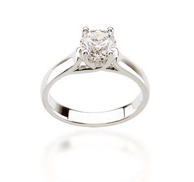 Diamond Round Woven Engagement Ring 1/4 Carat Total Weight