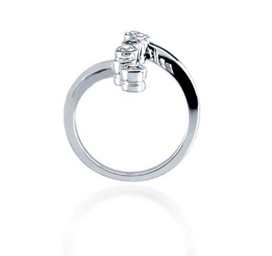 Journey Bubble Diamond Ring 1/3 Carat Total Weight