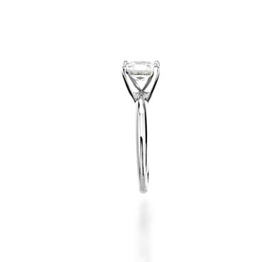 Diamond Princess Cut Engagement Ring 1/3 Carat Total Weight