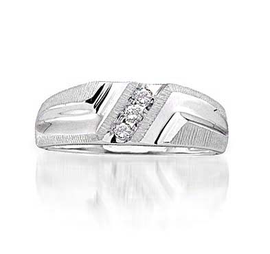 Mens Diamond Fashion Band 1/10 Carat Total Weight