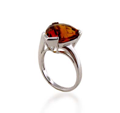 Sterling Silver Citrine Ring 6.7 Carat Weight 6.7 Carat Total Weight