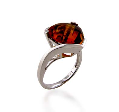 Sterling Silver Citrine Ring 6.7 Carat Weight 6.7 Carat Total Weight