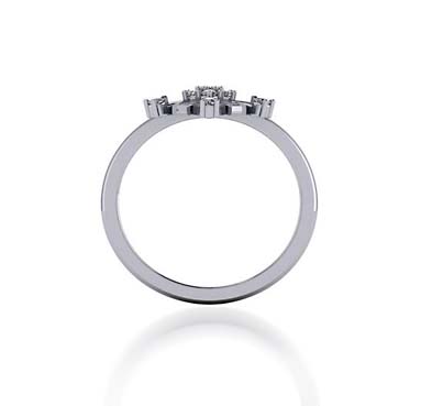 Snowflake Style Diamond Ring 1/5 Carat Total Weight