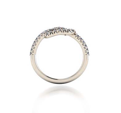 Diamond Pretzel Style Promise Ring 1/3 Carat Total Weight