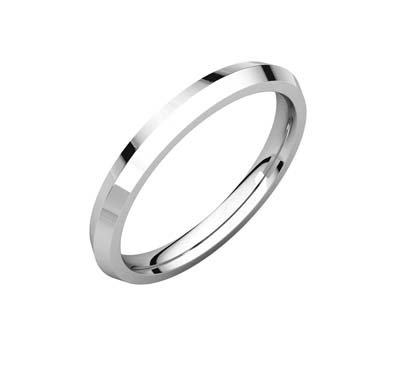 Ladies 2.5 mm Knife Edge Comfort Wedding Band