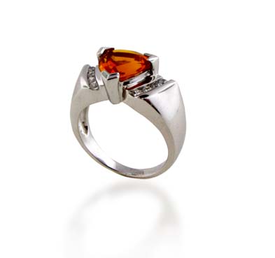 Sterling Silver Citrine Ring 2.0 Carat Total Weight