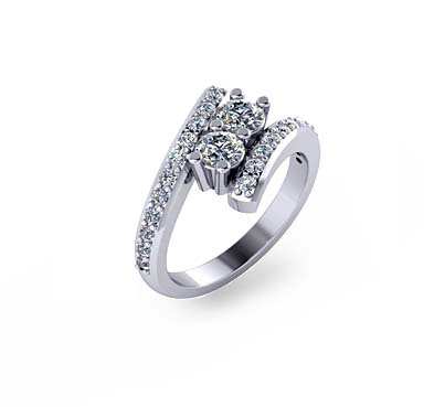 Journey Two Stone Diamond Ring 1/4 Carat Total Weight