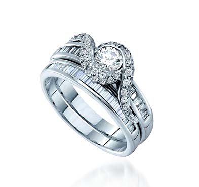 Diamond Bridal Set Ring 1.25 Carat Total Weight