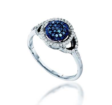 Blue Diamond Fashion Ring 1/4 Carat Total Weight 1/4 Carat Total Weight