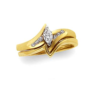 Marquise Diamond Ring 1/4 Carat Total Weight