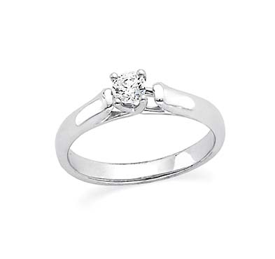 Diamond Solitaire Engagement Ring 1/4 Carat Total Weight