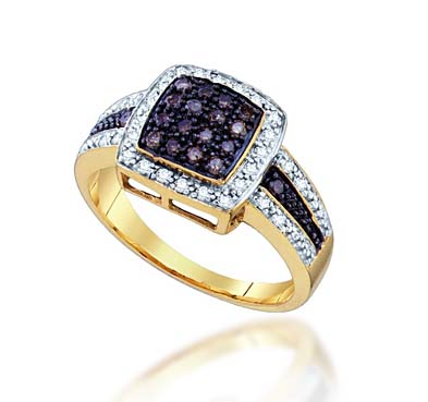 Ladies Champagne Fashion Ring 1/2 Carat Total Weight 1/2 Carat Total Weight