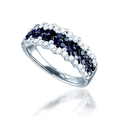Black Diamond Fashion Ring 1.12 Carat Total Weight