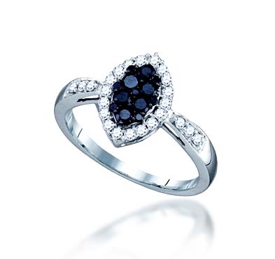 Black Diamond Fashion Ring .56 Carat Total Weight 0.56 Carat Total Weight
