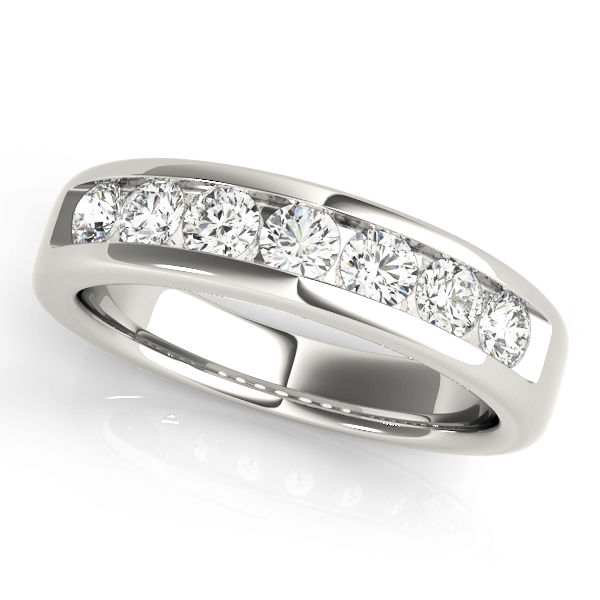 7 Stone Channel Set Band 1/4 Carat Total Weight