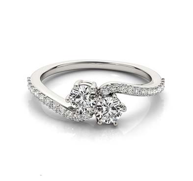 Two Stone Diamond Ring 1/2 Carat Total Weight