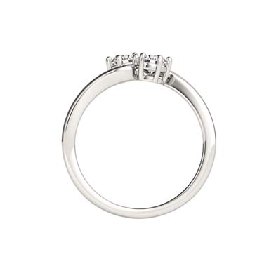 Stylish 2 Stone Diamond Ring 1/4 Carat Total Weight