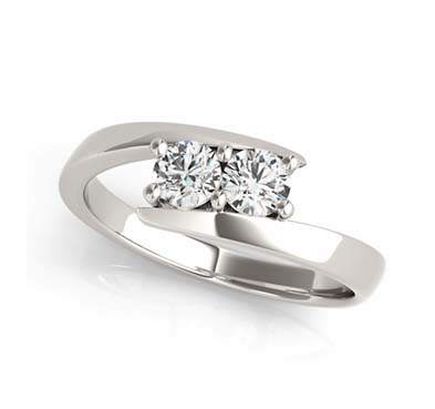 Diamond 2 Stone Ring 1/10 Carat Total Weight