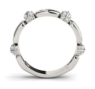 Stackable Channel Sets Diamond Ring 1/4 Carat Total Weight