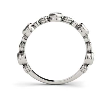 Graduating Diamond Bezel Stackable Ring 3/8 Carat Total Weight