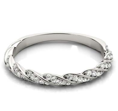 Diamond Rope Stackable Ring 1/5 Carat Total Weight