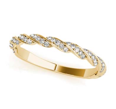 Diamond Rope Stackable Ring 1/5 Carat Total Weight