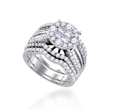 Diamond Wedding/Anniversary Ring 2.68 Carat Total Weight