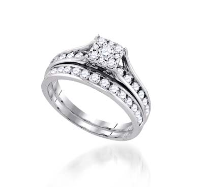 Diamond Bridal Ring 1.0 Carat Total Weight