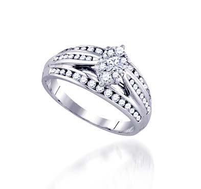 Marquee Illusion Diamond Bridal Ring 5/8 Carat Total Weight