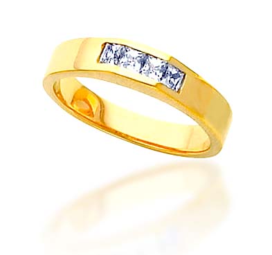 Men's 4 Stone Diamond Ring 0.56 Carat Total Weight