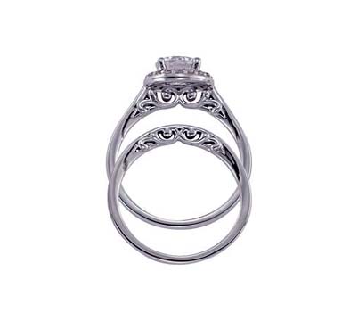 Ladies Diamond Halo Ring 1.18 Carat Total Weight