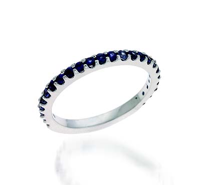 Eternity Sapphire Band 1.46 Carat Total Weight