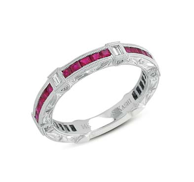 Ruby and Diamond Band 1.25 Carat Total Weight