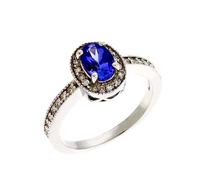 Tanzanite & Diamond Ring 1.19 Carat Total Weight