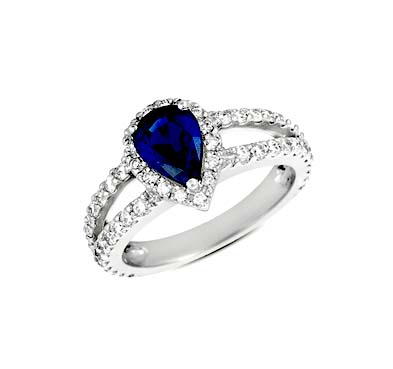 Sapphire & Diamond Ring 2.36 Carat Total Weight