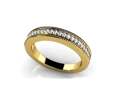Millgrain Diamond Ring 1/4 Carat Total Weight