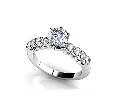 True Romance Diamond Engagement Ring 1.0 Carat Total Weight