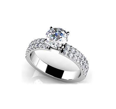 Sea of Diamonds Engagement Ring 1.0 Carat Total Weight